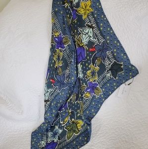 NEW Vera Bradley Silk Neckerchief Blue with Fox